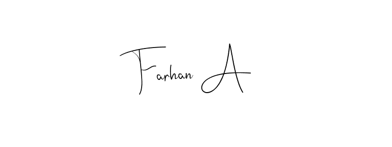 Farhan A stylish signature style. Best Handwritten Sign (Andilay-7BmLP) for my name. Handwritten Signature Collection Ideas for my name Farhan A. Farhan A signature style 4 images and pictures png