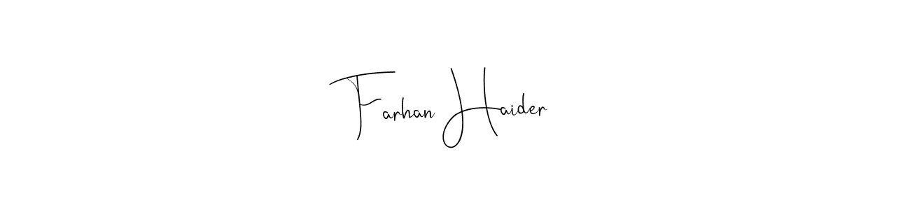 Farhan Haider stylish signature style. Best Handwritten Sign (Andilay-7BmLP) for my name. Handwritten Signature Collection Ideas for my name Farhan Haider. Farhan Haider signature style 4 images and pictures png