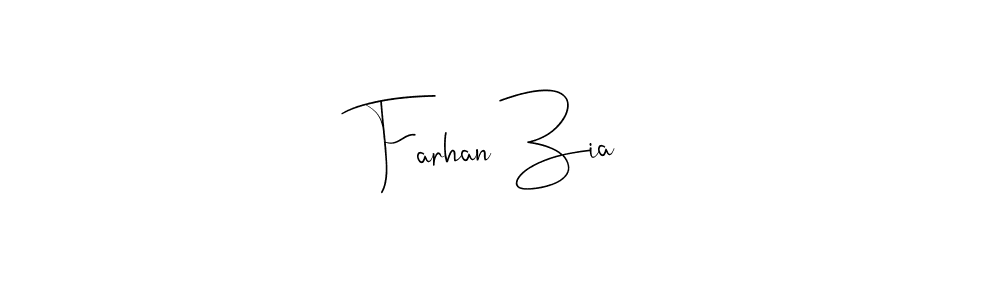 Make a beautiful signature design for name Farhan Zia. With this signature (Andilay-7BmLP) style, you can create a handwritten signature for free. Farhan Zia signature style 4 images and pictures png