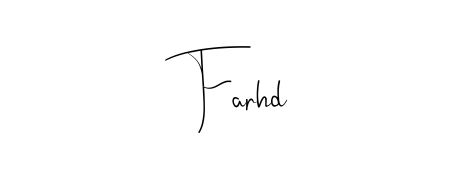 The Andilay-7BmLP typeface gives name Farhd a refined look. Suitable for certificates, diplomas, and official verification. Farhd signature style 4 images and pictures png