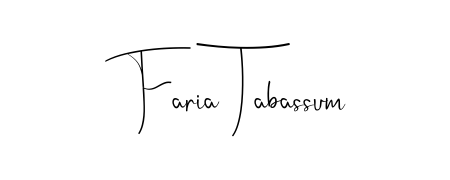Get inspired by this graceful Andilay-7BmLP signature style for name Faria Tabassum. Smooth loops and balanced proportions for everyday use. Faria Tabassum signature style 4 images and pictures png