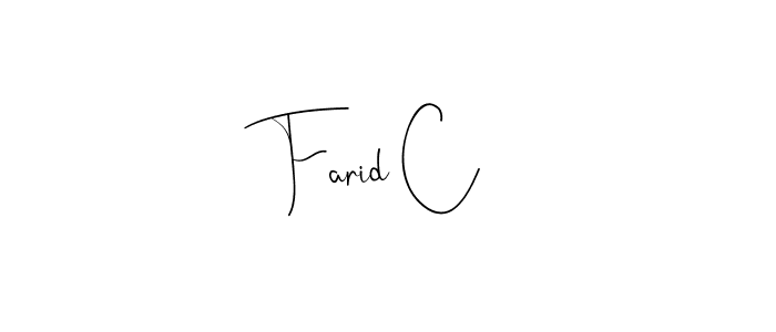 Farid C stylish signature style. Best Handwritten Sign (Andilay-7BmLP) for my name. Handwritten Signature Collection Ideas for my name Farid C. Farid C signature style 4 images and pictures png