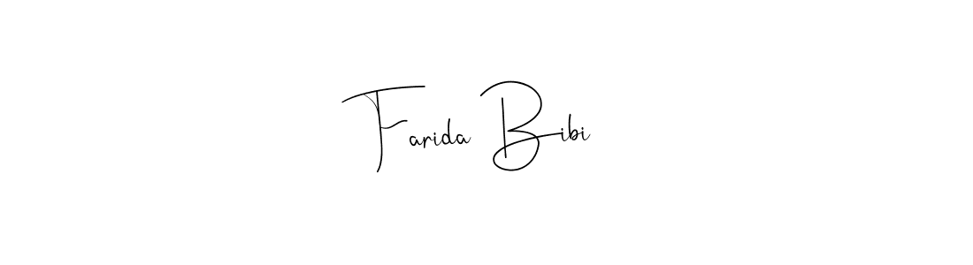 Use a signature maker to create a handwritten signature online. With this signature software, you can design (Andilay-7BmLP) your own signature for name Farida Bibi. Farida Bibi signature style 4 images and pictures png