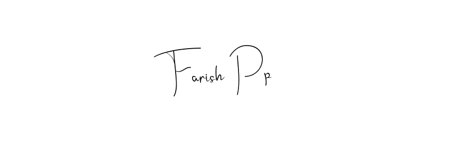 How to make Farish Pp signature? Andilay-7BmLP is a professional autograph style. Create handwritten signature for Farish Pp name. Farish Pp signature style 4 images and pictures png