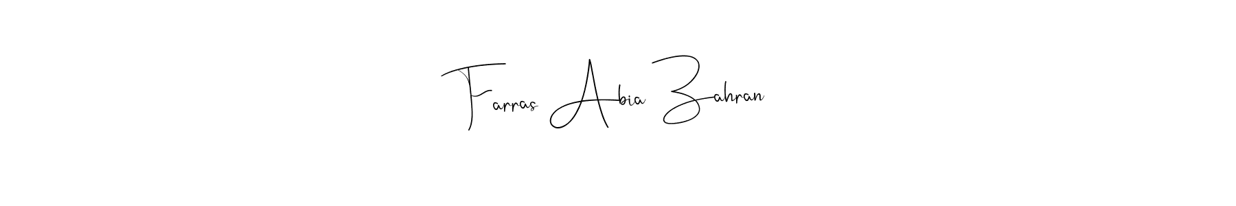 Similarly Andilay-7BmLP is the best handwritten signature design. Signature creator online .You can use it as an online autograph creator for name Farras Abia Zahran. Farras Abia Zahran signature style 4 images and pictures png