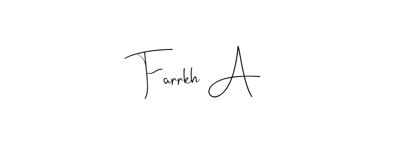 You can use this online signature creator to create a handwritten signature for the name Farrkh A. This is the best online autograph maker. Farrkh A signature style 4 images and pictures png