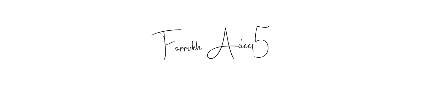Similarly Andilay-7BmLP is the best handwritten signature design. Signature creator online .You can use it as an online autograph creator for name Farrukh Adeel5. Farrukh Adeel5 signature style 4 images and pictures png