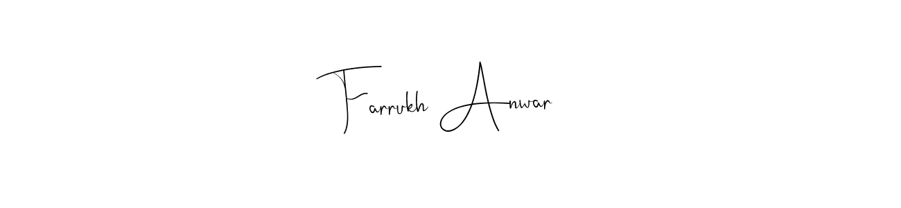 Create a beautiful signature design for name Farrukh Anwar. With this signature (Andilay-7BmLP) fonts, you can make a handwritten signature for free. Farrukh Anwar signature style 4 images and pictures png