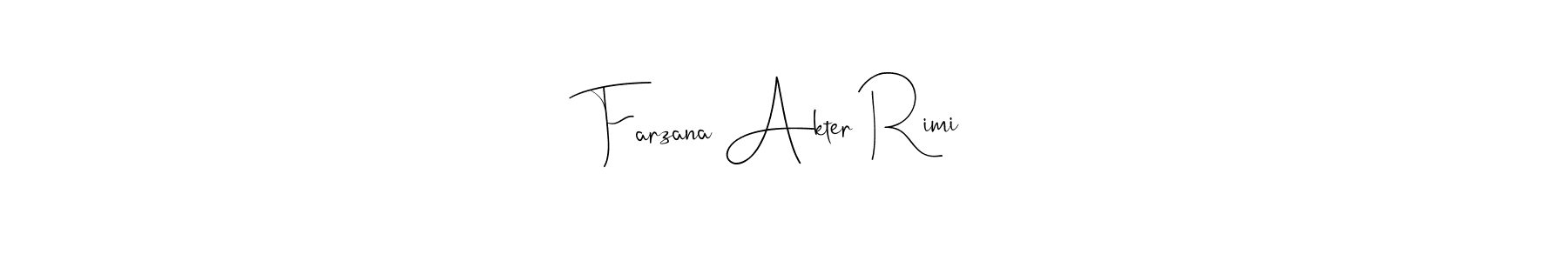 if you are searching for the best signature style for your name Farzana Akter Rimi. so please give up your signature search. here we have designed multiple signature styles  using Andilay-7BmLP. Farzana Akter Rimi signature style 4 images and pictures png