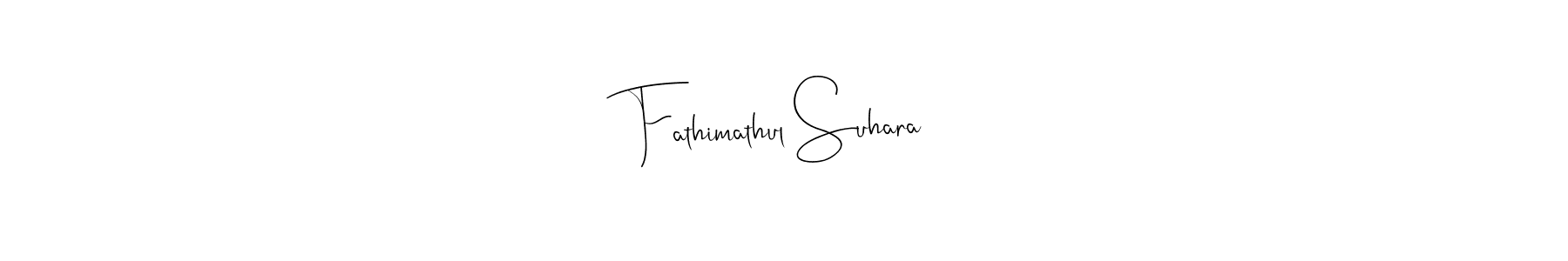 Make a beautiful signature design for name Fathimathul Suhara. With this signature (Andilay-7BmLP) style, you can create a handwritten signature for free. Fathimathul Suhara signature style 4 images and pictures png