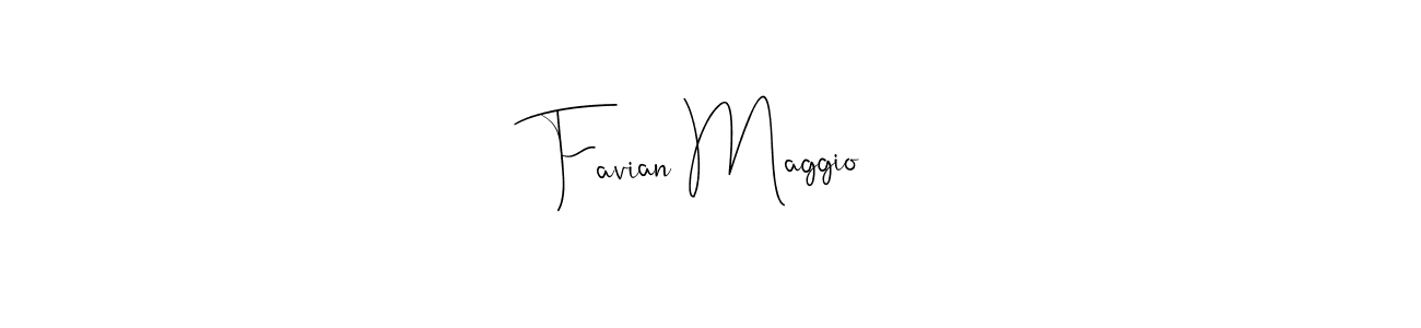 Andilay-7BmLP is a professional signature style that is perfect for those who want to add a touch of class to their signature. It is also a great choice for those who want to make their signature more unique. Get Favian Maggio name to fancy signature for free. Favian Maggio signature style 4 images and pictures png