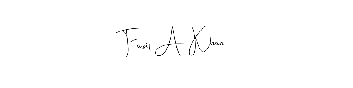 Make a beautiful signature design for name Fazil A Khan. Use this online signature maker to create a handwritten signature for free. Fazil A Khan signature style 4 images and pictures png