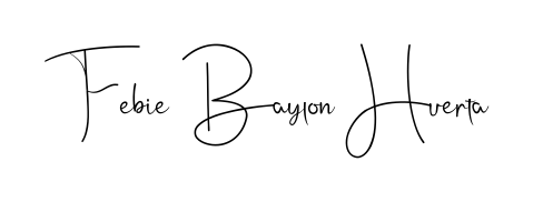 Try this chic Febie Baylon Huerta handwritten sign style. Using Andilay-7BmLP font elements, it gives your name a sleek, memorable identity. Febie Baylon Huerta signature style 4 images and pictures png