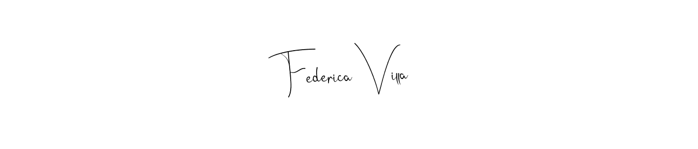 Use a signature maker to create a handwritten signature online. With this signature software, you can design (Andilay-7BmLP) your own signature for name Federica Villa. Federica Villa signature style 4 images and pictures png