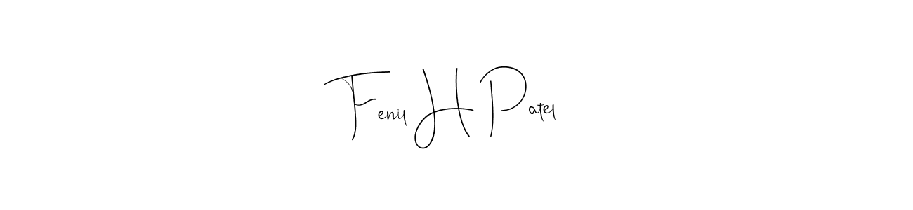 Make a beautiful signature design for name Fenil H Patel. Use this online signature maker to create a handwritten signature for free. Fenil H Patel signature style 4 images and pictures png