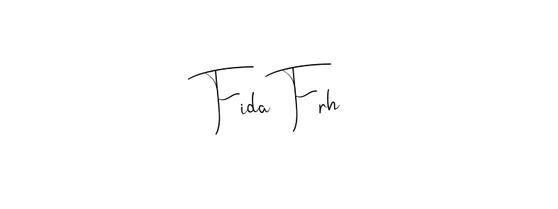if you are searching for the best signature style for your name Fida Frh. so please give up your signature search. here we have designed multiple signature styles  using Andilay-7BmLP. Fida Frh signature style 4 images and pictures png