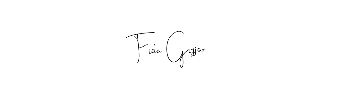 How to make Fida Gujjar signature? Andilay-7BmLP is a professional autograph style. Create handwritten signature for Fida Gujjar name. Fida Gujjar signature style 4 images and pictures png
