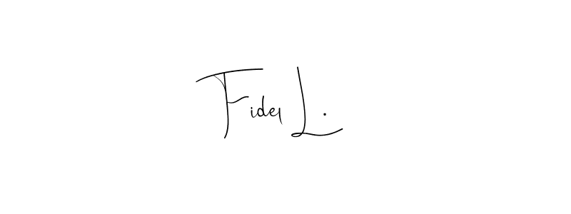 This is the best signature style for the Fidel L. name. Also you like these signature font (Andilay-7BmLP). Mix name signature. Fidel L. signature style 4 images and pictures png