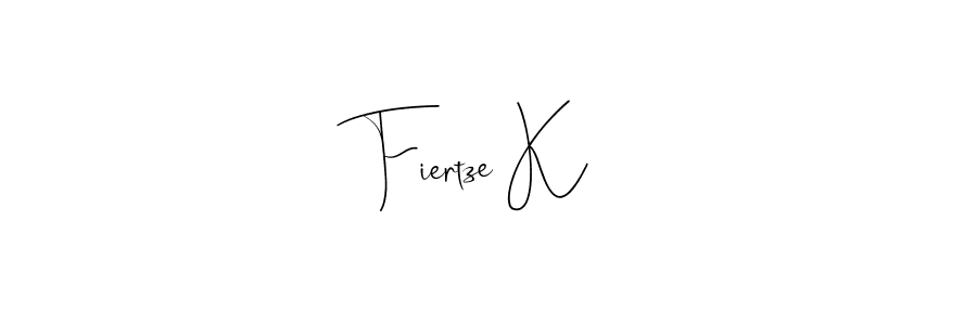 Make a beautiful signature design for name Fiertze K. Use this online signature maker to create a handwritten signature for free. Fiertze K signature style 4 images and pictures png