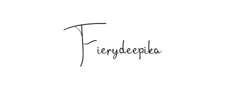 Transform the name Fierydeepika into a signature masterpiece using Andilay-7BmLP font. Ideal for photographers, artists, and creators looking for watermarks. Fierydeepika signature style 4 images and pictures png