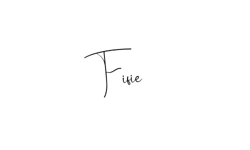 You should practise on your own different ways (Andilay-7BmLP) to write your name (Fifie) in signature. don't let someone else do it for you. Fifie signature style 4 images and pictures png