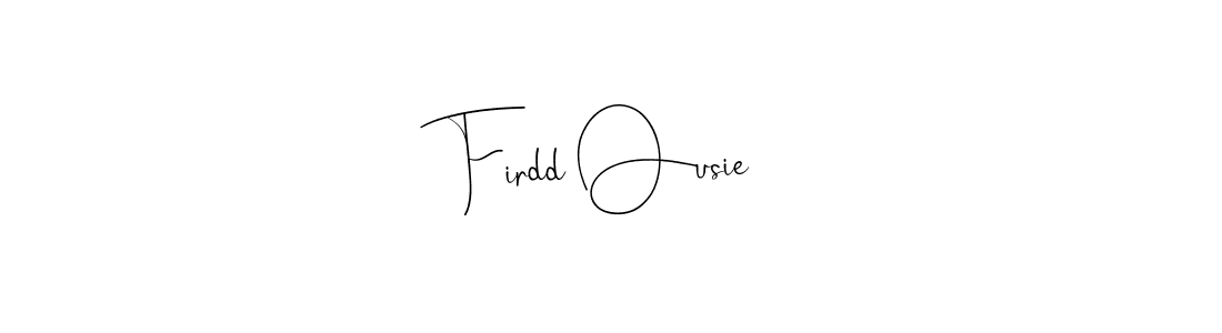 Use a signature maker to create a handwritten signature online. With this signature software, you can design (Andilay-7BmLP) your own signature for name Firdd Ousie. Firdd Ousie signature style 4 images and pictures png