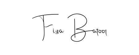 Create an unforgettable impression when signing with Fiza Batool name styled in Andilay-7BmLP typography. 100% free online generator. Fiza Batool signature style 4 images and pictures png