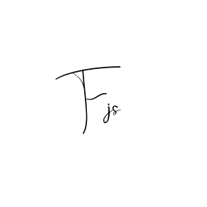 Make a beautiful signature design for name Fjs. With this signature (Andilay-7BmLP) style, you can create a handwritten signature for free. Fjs signature style 4 images and pictures png