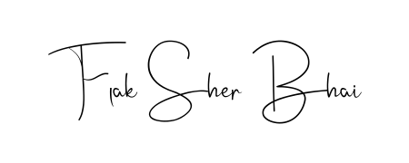Transform the name Flak Sher Bhai into a signature masterpiece using Andilay-7BmLP font. Ideal for photographers, artists, and creators looking for watermarks. Flak Sher Bhai signature style 4 images and pictures png