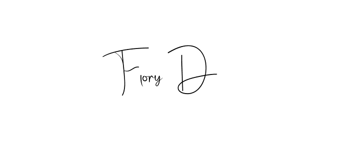 Flory D stylish signature style. Best Handwritten Sign (Andilay-7BmLP) for my name. Handwritten Signature Collection Ideas for my name Flory D. Flory D signature style 4 images and pictures png