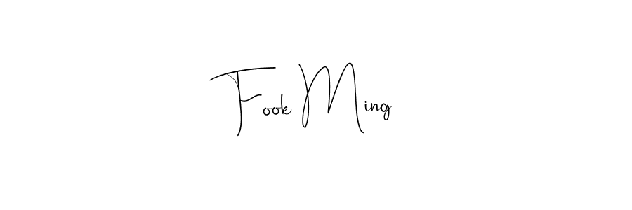 How to make Fook Ming name signature. Use Andilay-7BmLP style for creating short signs online. This is the latest handwritten sign. Fook Ming signature style 4 images and pictures png