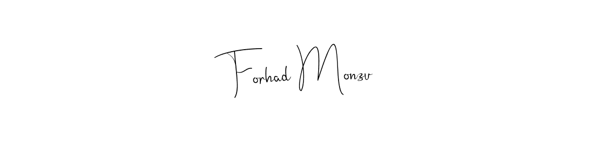 Design your own signature with our free online signature maker. With this signature software, you can create a handwritten (Andilay-7BmLP) signature for name Forhad Monzu. Forhad Monzu signature style 4 images and pictures png