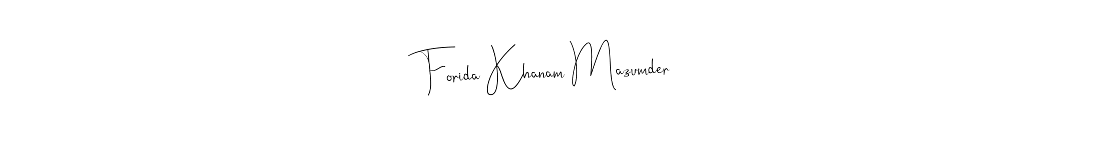 Forida Khanam Mazumder stylish signature style. Best Handwritten Sign (Andilay-7BmLP) for my name. Handwritten Signature Collection Ideas for my name Forida Khanam Mazumder. Forida Khanam Mazumder signature style 4 images and pictures png