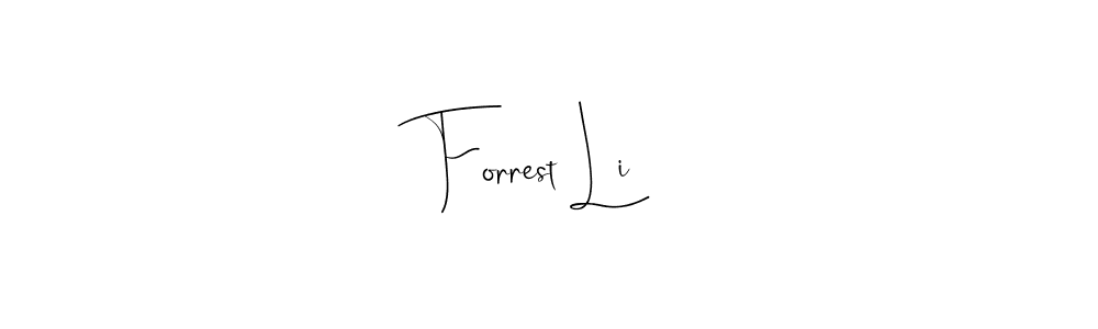 Create a beautiful signature design for name Forrest Li. With this signature (Andilay-7BmLP) fonts, you can make a handwritten signature for free. Forrest Li signature style 4 images and pictures png