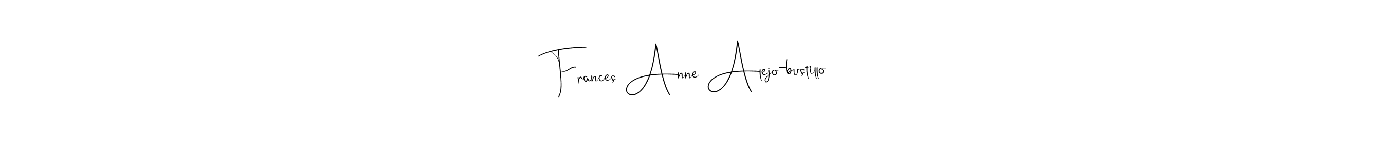 How to Draw Frances Anne Alejo-bustillo signature style? Andilay-7BmLP is a latest design signature styles for name Frances Anne Alejo-bustillo. Frances Anne Alejo-bustillo signature style 4 images and pictures png