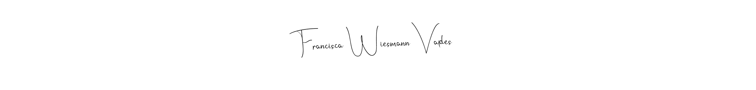 Also You can easily find your signature by using the search form. We will create Francisca Wiesmann Valdes name handwritten signature images for you free of cost using Andilay-7BmLP sign style. Francisca Wiesmann Valdes signature style 4 images and pictures png