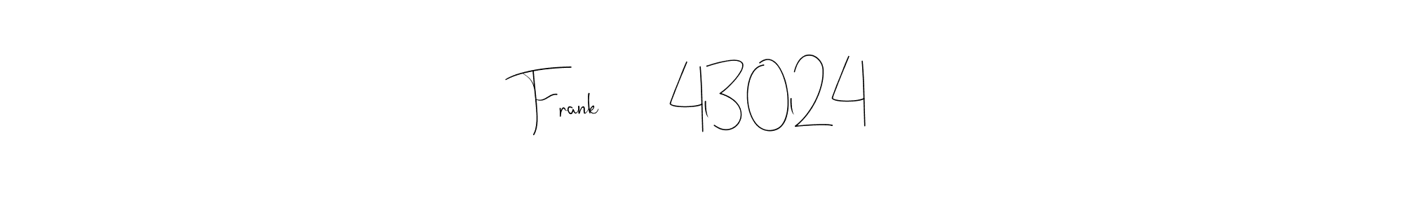 Use a signature maker to create a handwritten signature online. With this signature software, you can design (Andilay-7BmLP) your own signature for name Frank        4l30l24. Frank        4l30l24 signature style 4 images and pictures png