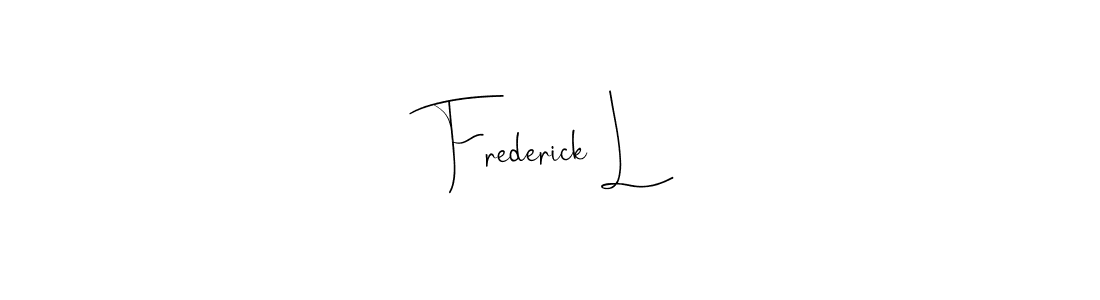 Make a beautiful signature design for name Frederick L. With this signature (Andilay-7BmLP) style, you can create a handwritten signature for free. Frederick L signature style 4 images and pictures png