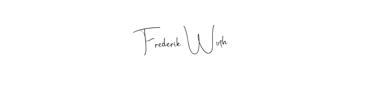 Make a beautiful signature design for name Frederik Wuth. With this signature (Andilay-7BmLP) style, you can create a handwritten signature for free. Frederik Wuth signature style 4 images and pictures png