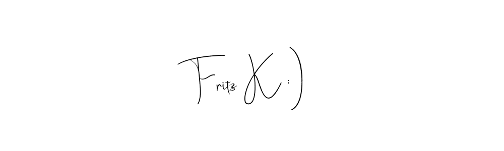 Use a signature maker to create a handwritten signature online. With this signature software, you can design (Andilay-7BmLP) your own signature for name Fritz K :). Fritz K :) signature style 4 images and pictures png