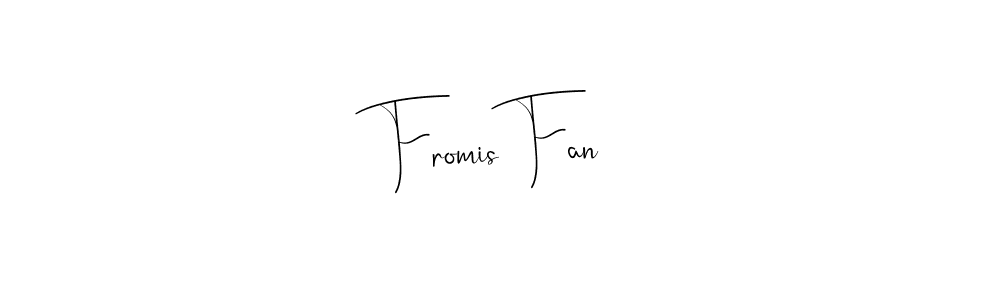 How to make Fromis Fan name signature. Use Andilay-7BmLP style for creating short signs online. This is the latest handwritten sign. Fromis Fan signature style 4 images and pictures png