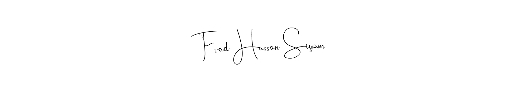 How to Draw Fuad Hassan Siyam signature style? Andilay-7BmLP is a latest design signature styles for name Fuad Hassan Siyam. Fuad Hassan Siyam signature style 4 images and pictures png