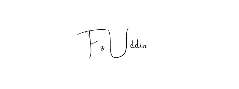 Make a beautiful signature design for name Fz Uddin. Use this online signature maker to create a handwritten signature for free. Fz Uddin signature style 4 images and pictures png