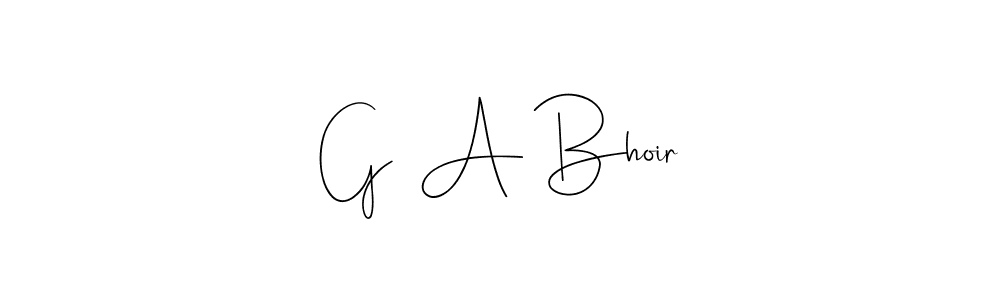 G  A Bhoir stylish signature style. Best Handwritten Sign (Andilay-7BmLP) for my name. Handwritten Signature Collection Ideas for my name G  A Bhoir. G  A Bhoir signature style 4 images and pictures png