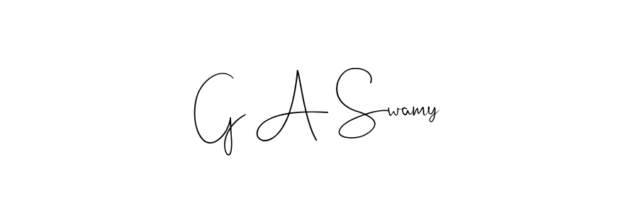 Make a beautiful signature design for name G A Swamy. With this signature (Andilay-7BmLP) style, you can create a handwritten signature for free. G A Swamy signature style 4 images and pictures png