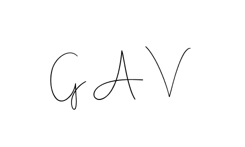 Make a beautiful signature design for name G A V. With this signature (Andilay-7BmLP) style, you can create a handwritten signature for free. G A V signature style 4 images and pictures png