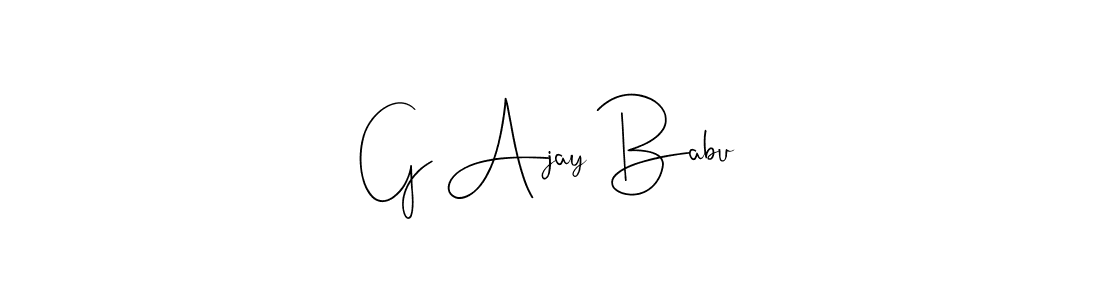 Use a signature maker to create a handwritten signature online. With this signature software, you can design (Andilay-7BmLP) your own signature for name G Ajay Babu. G Ajay Babu signature style 4 images and pictures png