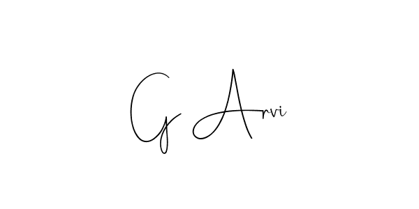 G Arvi stylish signature style. Best Handwritten Sign (Andilay-7BmLP) for my name. Handwritten Signature Collection Ideas for my name G Arvi. G Arvi signature style 4 images and pictures png