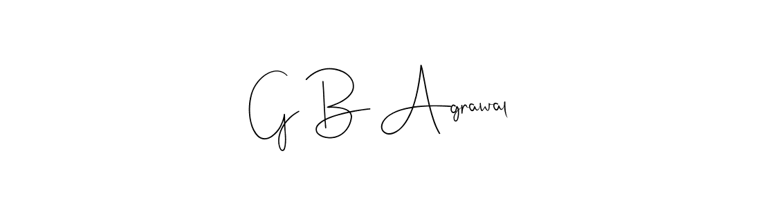 if you are searching for the best signature style for your name G B Agrawal. so please give up your signature search. here we have designed multiple signature styles  using Andilay-7BmLP. G B Agrawal signature style 4 images and pictures png