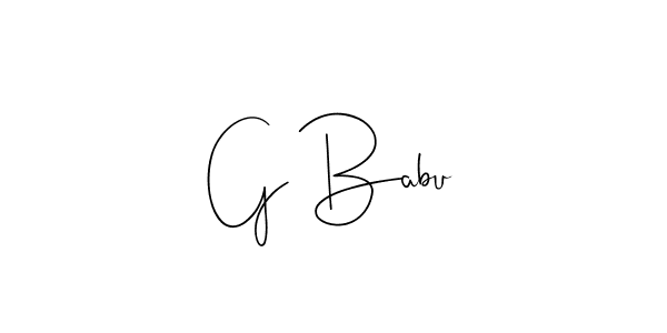 Make a beautiful signature design for name G Babu. With this signature (Andilay-7BmLP) style, you can create a handwritten signature for free. G Babu signature style 4 images and pictures png